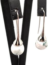 R. M. ékszer Fülbevaló golyó achát fa kürt lógós 10-10, 5mm (087344)