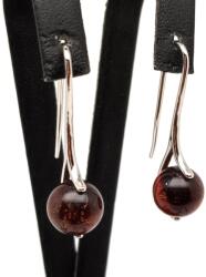 R. M. ékszer Fülbevaló golyó macskaszem ívelt lógós 9-10mm (088440)