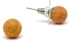 R. M. ékszer Fülbevaló golyó szinezett sárga regalit 8-8, 5mm (087319)