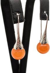 R. M. ékszer Ásvány fülbevalók Fülbevaló golyó barack aventurin mint kürt 10mm (087871)