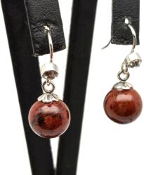 R. M. ékszer Fülbevaló golyó mahagóni obszid bedugós str 10mm (087763)