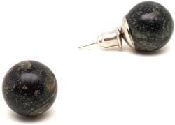 R. M. ékszer Fülbevaló golyó jáspis kambaba 10-11mm (087252)
