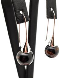 R. M. ékszer Fülbevaló golyó sólyomszem kürt lógós 10mm (087884)