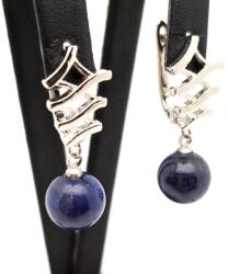 R. M. ékszer Fülbevaló golyó aventurin kék hullám záras 10mm (087834)