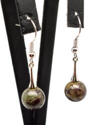 R. M. ékszer Fülbevaló golyó jáspis sárkány kis pálca lógó 10-10, 5mm (087224)