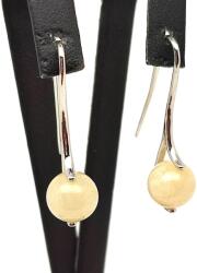 R. M. ékszer Fülbevaló golyó rutilkvarc ívelt lógó 10mm (088463)