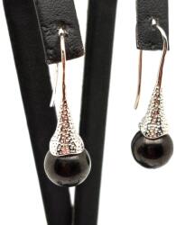 R. M. ékszer Fülbevaló golyó gagát mintás kürt lógós 10-10, 5mm (087747)