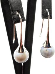 R. M. ékszer Fülbevaló golyó jáspis óceán kürt lógós 10-11mm (087353)