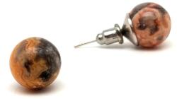 R. M. ékszer Fülbevaló golyó achát csipke 8-8, 5mm (087360)