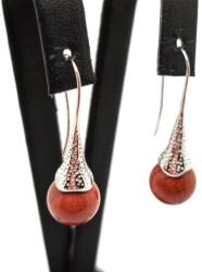 R. M. ékszer Fülbevaló golyó vörös goldstone mint kürt 10mm (087916)