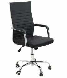 Chairs ON Scaun de birou din oțel și piele eco negru OFF319