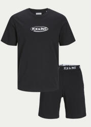 Jack&Jones Junior Póló és rövidnadrág szett Jacoliver 12257172 Fekete Standard Fit (Jacoliver 12257172)