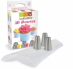 Scrapcooking Set de cofetărie pentru crearea florilor 3D 6 buc