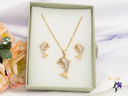  Xuping Léda gold filled delfines szett nyaklánc, fülbevaló-18K (LSZ-711)