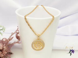 Xuping Ártemisz Gold Filled kerek medálos nyaklánc-18K (LM-685)