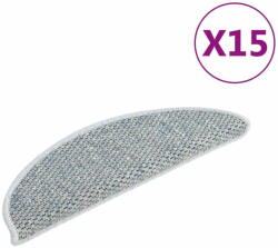 vidaXL 15 db szizál hatású kék öntapadó lépcsőszőnyeg 65x21x4 cm 326874