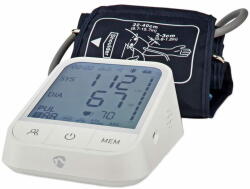 Nedis intelligens vérnyomásmérő/ kar/ Bluetooth/ LCD kijelző/ szabálytalan szívverés érzékelése/ mandzsetta kopás érzékelése/ in