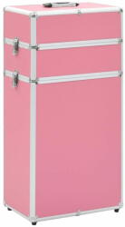  Vidaxl rózsaszín alumínium sminkbőrönd 91820