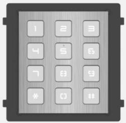 Hikvision Modul de extensie videointerfon cu tastatura Hikvision DS-KD- KP/S; . permite formarea codului de apartament sau a codului de acces; montaj aplicat sau ingropat (accesoriile de montaj nu sunt incluse)