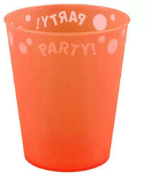 Procos Narancssárga micro műanyag pohár party 250ml (PNN96297)
