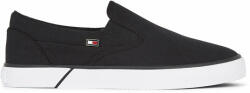 Tommy Hilfiger Teniși Tommy Hilfiger Vulc Canvas Slip-On Sneaker FW0FW08065 Negru