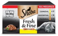 Sheba Mini Fresh & Fine alutasakos macskaeledel - baromfi 50 x 50 g