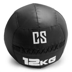 Capital Sports Bravor Wall Ball medicinlabda, PVC, dupla varrások, 12kg, fekete (CSP1-Bravor) (CSP1-Bravor)