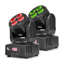 Beamz MHL36, mozgó fej szett, 2 LED reflektor, 4x9W 4in1 RGBW LED, fekete (150.532) (150.532)