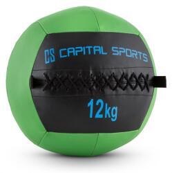 Capital Sports Wallba 12, zöld, 12 kg, wall ball, műbőr (FIT20-Epitomer) (FIT20-Epitomer)