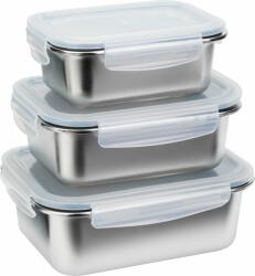 Siguro ételtartó edénykészlet Steel Seal, 0, 8 l + 1, 2 l + 1, 78 l, 3 darab (SGR-FO-S238SU)
