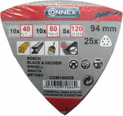 CONNEX Delta csiszolópapír-készlet 94 mm, 25 db (COM100025)