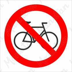  No brand Kerékpárral belépni tilos, műanyag 92 x 92 x 0, 5 mm