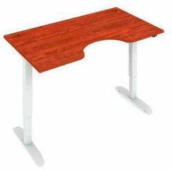 No brand állítható magasságú asztal, cseresznye dekor munkalap, fehér lábazat - manutan - 516 623 Ft