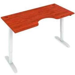 No brand állítható magasságú asztal, dió dekor munkalap, fehér lábazat - manutan - 523 405 Ft