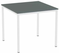  No brand Versys étkezőasztal, fehér RAL 9003 színű lábazattal, 80 x 80 x 74, 3 cm, sötétszürke