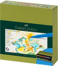 Faber-Castell Markere cu cerneala Faber-Castell Pitt artist pen 2024, 24 buc, Cutie studio (FC167191)