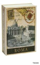  No brand Roma könyv alakú fém biztonsági miniszéf