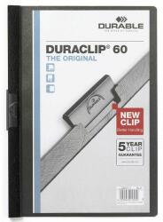  No brand DuraClip gyorsfűző lap, 20 db, kapacitás 60 lap, fekete