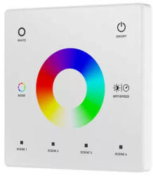 TW4 RGB/RGBW LED távszabályzó fali RF fehér S-lightLED (SL LEDVSK066)