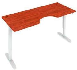  No brand állítható magasságú asztal, memóriás, cseresznye dekor munkalap, fehér lábazat - manutan - 553 276 Ft