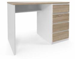  No brand Irodai asztal Viva jobb oldali fiókokkal, 110 x 76 x 60 cm, szonoma tölgy/fehér