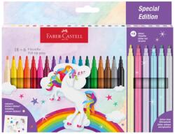 Faber-Castell Carioci Faber-Castell FC554221 18+6 culori, Unicorni (FC554221)