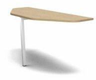 No brand MOON U asztal toldóelem, 164 x 60 x 74 cm, 2 asztal csatlakoztatásához, fehér/fehér