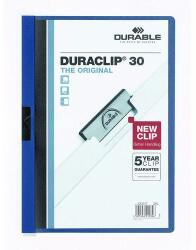 No brand DuraClip gyorsfűző lap, 20 db, kapacitás 30 lap, kék