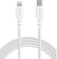 Anker Cablu Anker PowerLine Select+ USB-C Lightning Apple MFi 0.9m Alb (a8617g21)