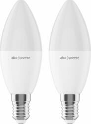 AlzaPower LED 8-55W, E14, 2700K, szett, 2db (APW-LBC14-82700KM2)