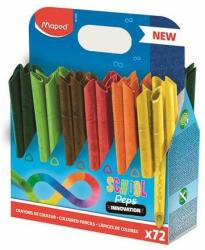 Maped Set de creioane colorate, suport pentru creioane, triunghiular, MAPED "Color' Peps INFINITY", set de 72 de creioane colorate (861605)