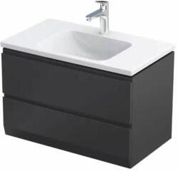 Oristo Brylant Uni dulap 79.6x45.5x50 cm sub chiuveta pe perete negru OR36-SD2S-80-8-V3 (OR36SD2S808V3)
