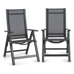 Blumfeldt Cádiz, scaun pliabil, set de 2 bucăți, 59, 5 x 107 x 68 cm, ComfortMesh, antracit (GDMB8-Cádiz-1) (GDMB8-Cádiz-1)