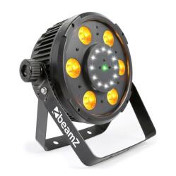 Beamz BX100 PAR, reflector LED, 6x6 W, 4-v-1-RGBW-LED-uri, 12x LED-uri strobe, laser RG (Sky-150.746) (Sky-150.746)